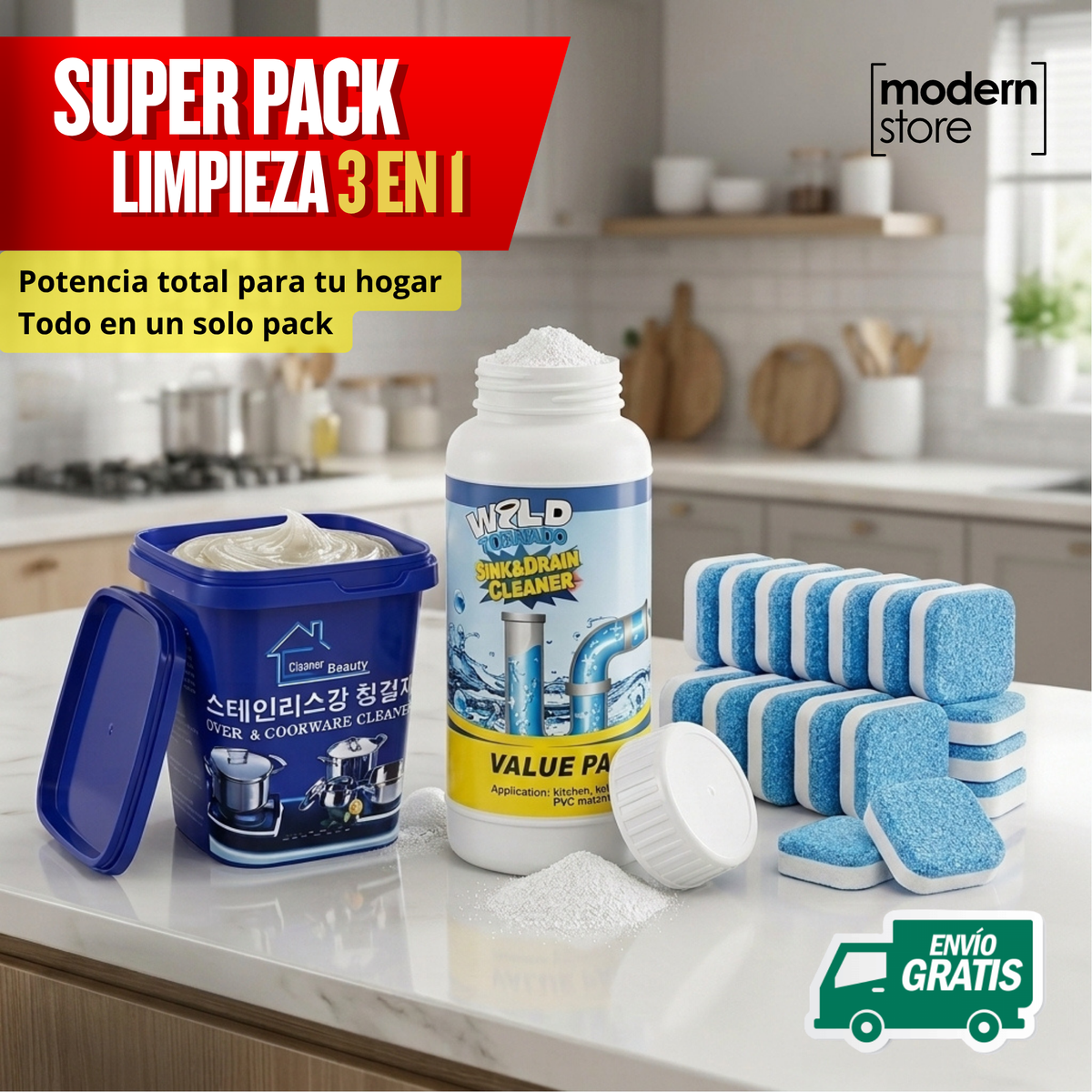 Kit Limpieza Total 3 en 1