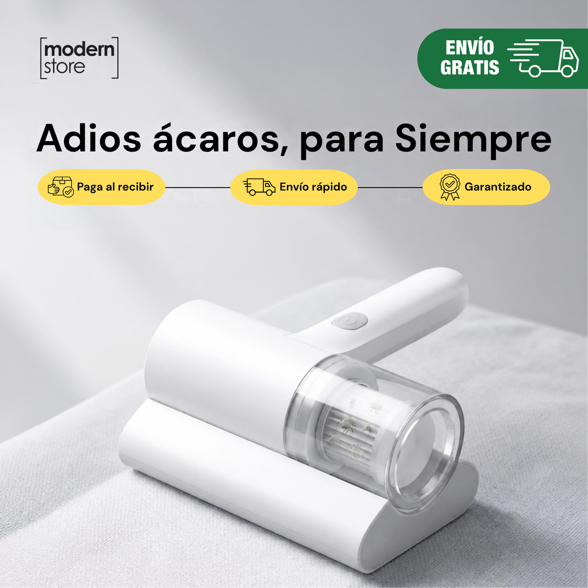 CleanPro™ Aspiradora Antiácaros UV para Colchones y Sofás