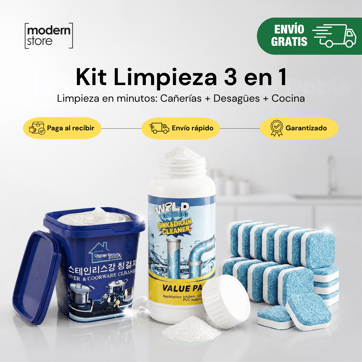 Kit Limpieza Total 3 en 1