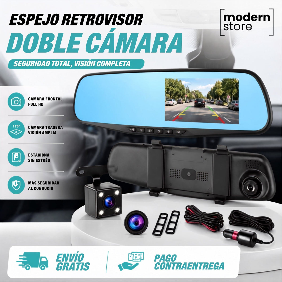 Espejo Retrovisor con Cámara